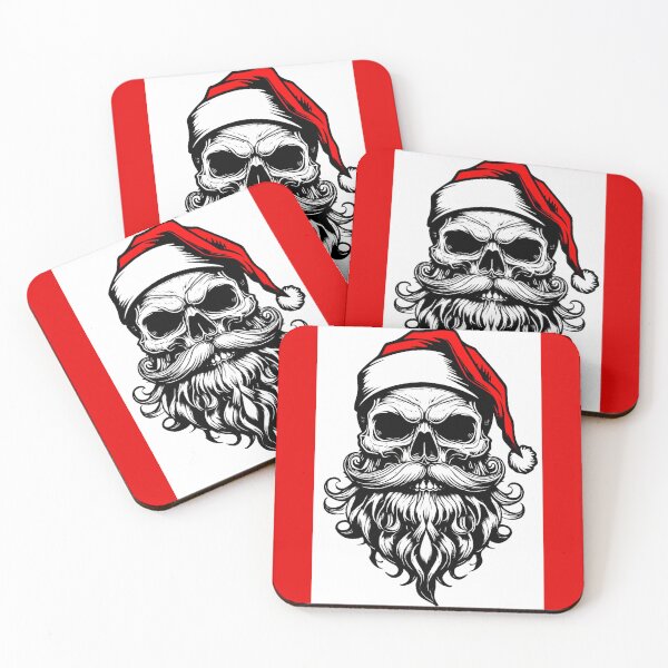 Item preview, Santa Skull - Funny Edgy Holiday Pop Art designed and sold by Earth Nature Creations.