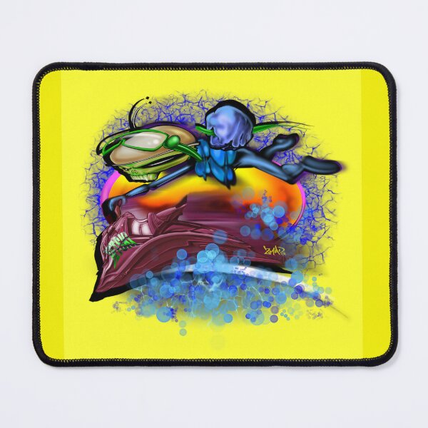 Item preview, Yellow flagged Jetski Alien designed and sold by TwoMadCYA.