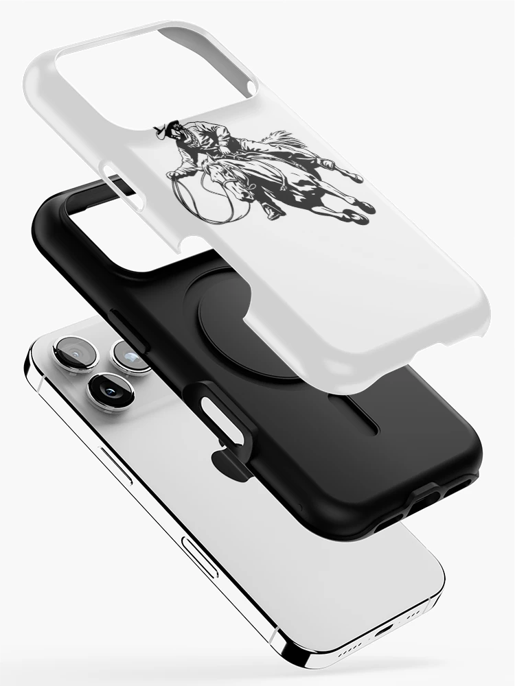 Thumbnail 2 of 4, iPhone Case, Cowboy Roping Rodeo Western Cattle Lasso Ropers Ranch designed and sold by inkoutninja.