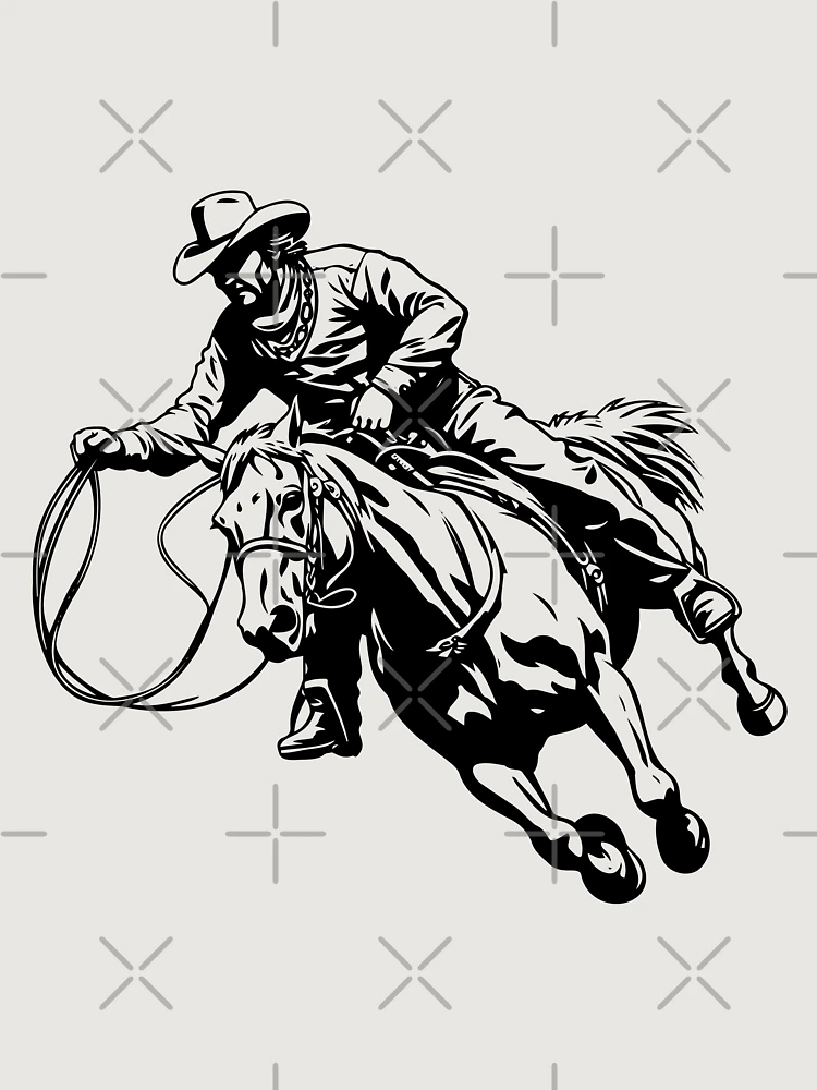 Thumbnail 6 of 6, Premium Oversized Hoodie, Cowboy Roping Rodeo Western Cattle Lasso Ropers Ranch designed and sold by inkoutninja.