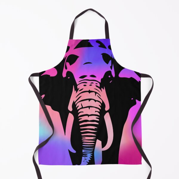 Item preview, Majestic Elephant Silhouette on Vibrantly Multicolored Background designed and sold by Fredster1966.