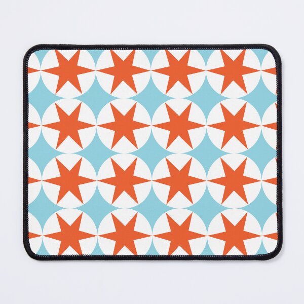 Item preview, Retro Blue and Orange Stars Scandinavian Pattern designed and sold by MarikaJohnson.