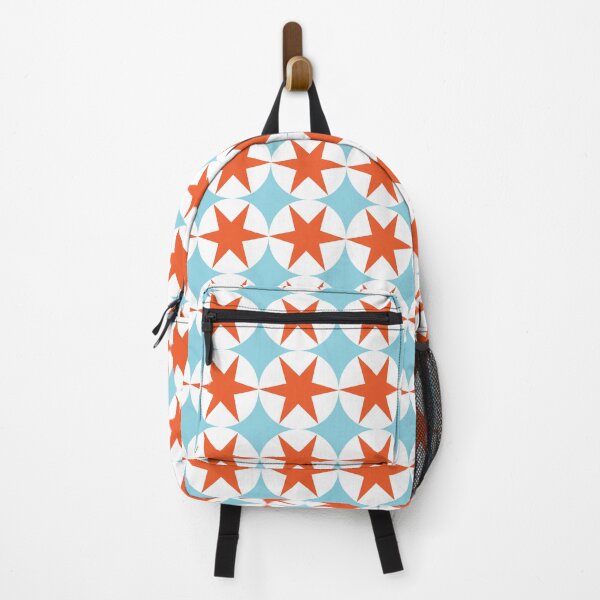 Item preview, Retro Blue and Orange Stars Scandinavian Pattern designed and sold by MarikaJohnson.