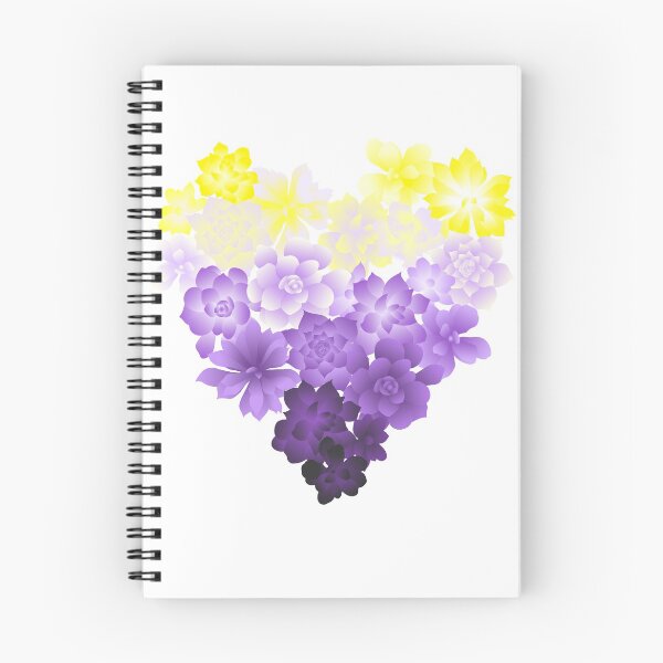 Item preview, Gradient Non-Binary Succulent Heart designed and sold by Taylor Whittemore.
