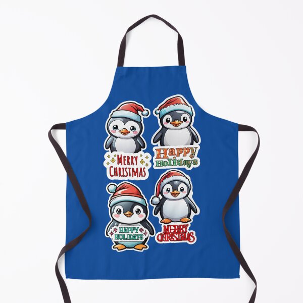 Aperçu de l'œuvre Autocollants Pingouin de Noël - Lot de 4 créée et vendue par HauntedOpera.