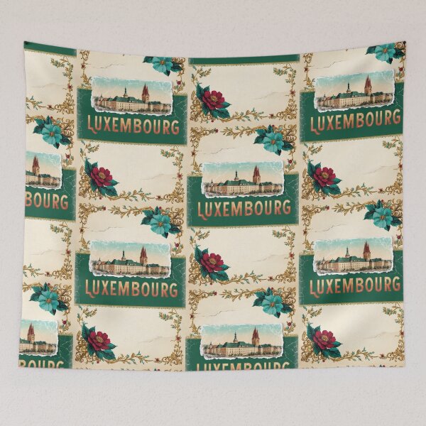 Item preview, Luxembourg Germany Vintage Travel Retro Postcard Design designed and sold by TravelPostcardGems.
