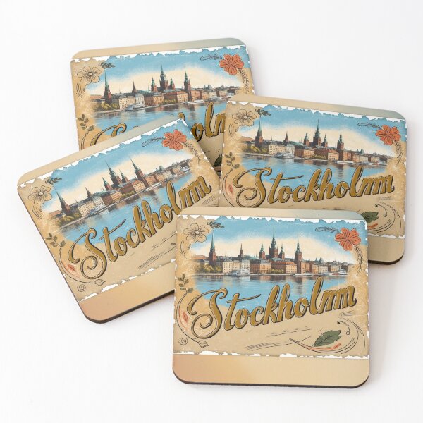 Item preview, Greetings from Stockholm Sweden Vintage Travel Retro Postcard Design designed and sold by TravelPostcardGems.