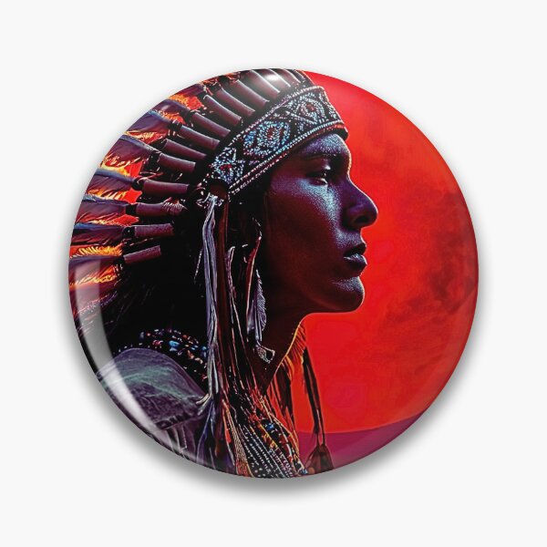 Item preview, Native American Heritage Tribute with Sunset Moon – Unique Cultural Print designed and sold by MelissaMelovich.