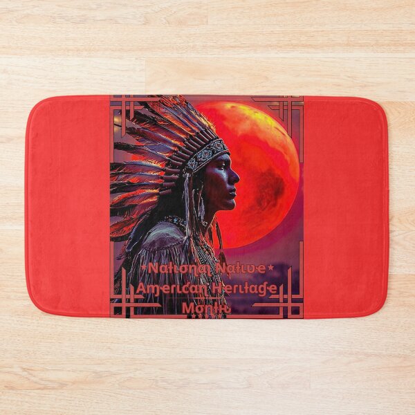 Item preview, Native American Heritage Tribute with Sunset Moon – Unique Cultural Print designed and sold by MelissaMelovich.