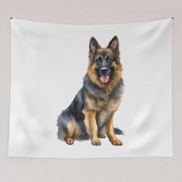Item preview, German Shepherd Watercolor designed and sold by Magnolia Valley Art.