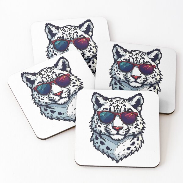 Item preview, Pixel Snow Leopard Cool designed and sold by NaturePixel.