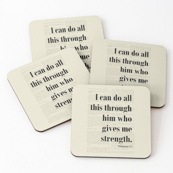 Item preview, Philippians 4 13 Bible Verse Quote Inspirational Christian Art designed and sold by kakarikihill.