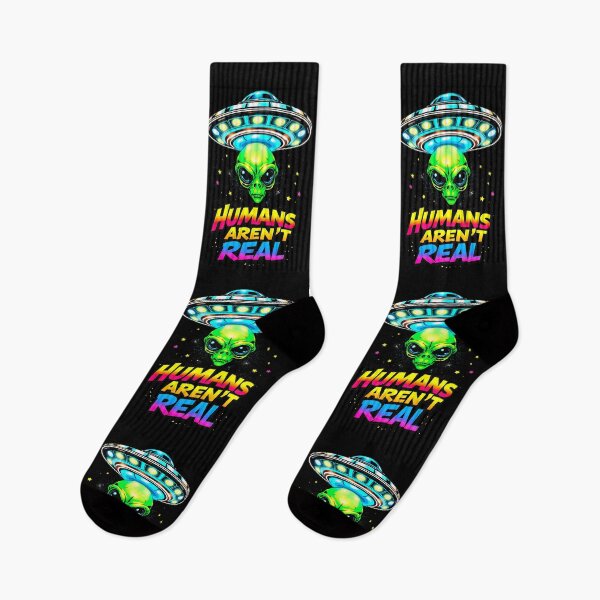 Item preview, Humans Aren't Real Alien UFO Funny Quote designed and sold by TheArtOfPat.