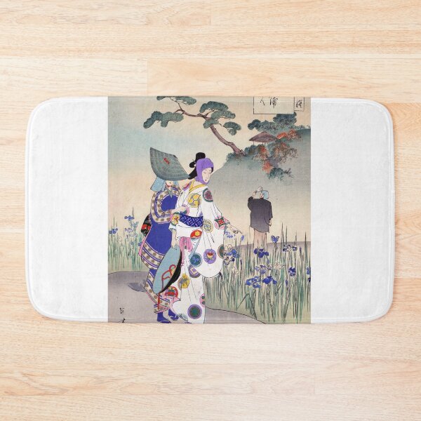 Item preview, Elegant Women Strolling through Irises - 1893 by Toshikata designed and sold by Kina-design.