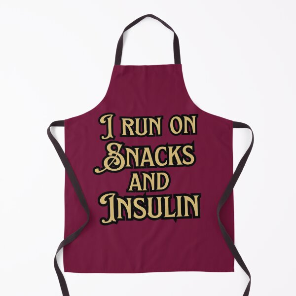 Item preview, I Run on Snacks and Insulin (Gold) designed and sold by figandroseco.