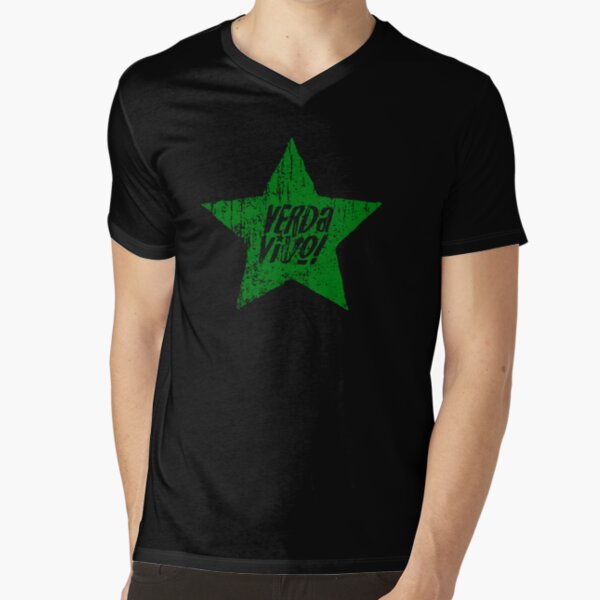 Verda Vivo! Esperanto shirt V-Neck T-Shirt