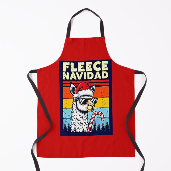 Artikelvorschau, Fleece Navidad - Niedliches und lustiges Feiertags-Lama-Pop-Art-Meme entworfen und verkauft von Earth Nature Creations.
