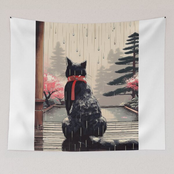 Item preview, Cat in the Rain: Serenity in a Japanese Garden designed and sold by Kina-design.