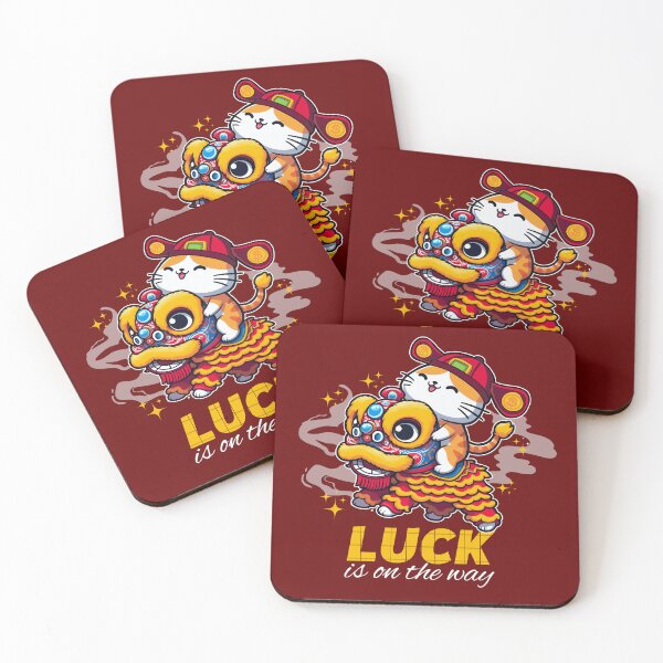 Item preview, Chinese New Year Fortune Cat Riding Lion Dance - Luck Is On The Way designed and sold by The magic  Yellow bus.