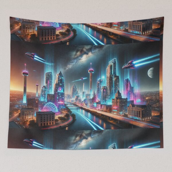 Item preview, San Antonio 2035: A Futuristic Nightscape designed and sold by Meta2Physical.