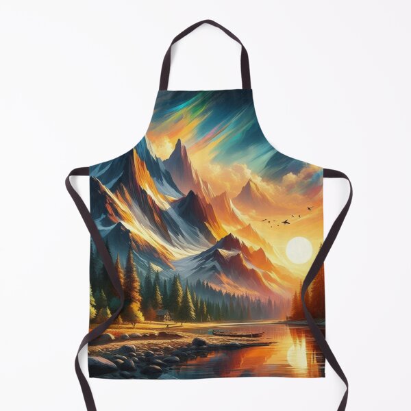 Item preview, Vibrant Mountain Landscape with Sunset and Birds designed and sold by choder61.