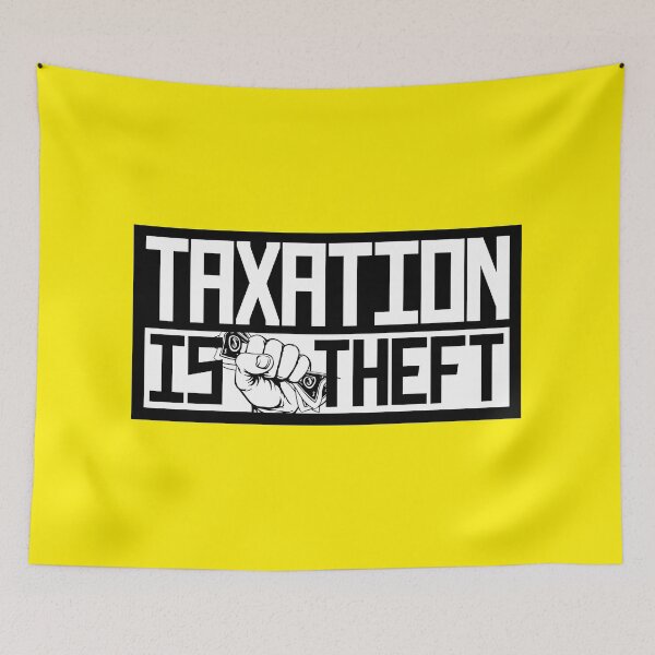 Item preview, Copy of Taxation Is Theft Fistful of Dollars White designed and sold by LIBERTYMODE.