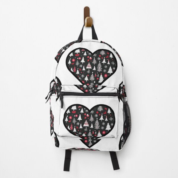 Item preview, Holiday Heart - Black Christmas Patterned Heart designed and sold by ha11e11.