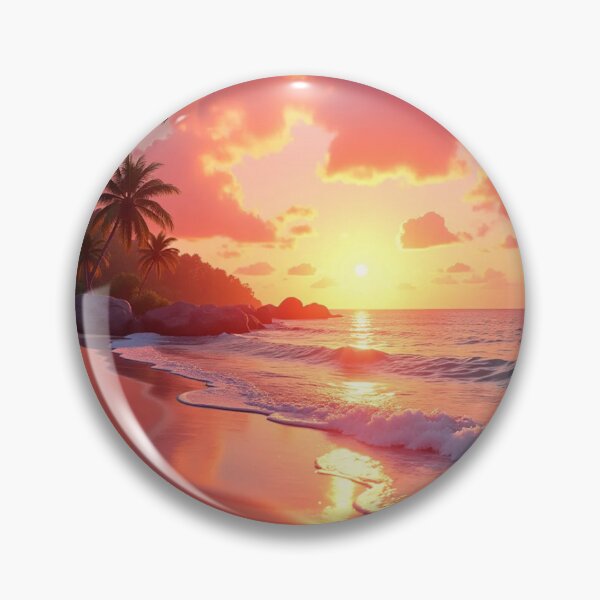 Artikelvorschau, Wunderschöner Sonnenuntergang am Strand entworfen und verkauft von StickersNQuotes.