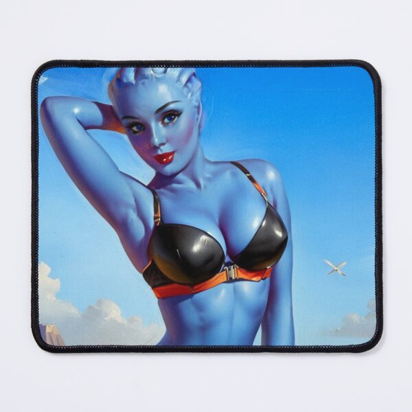 Item preview, Liara T'soni "Beach Pose" Retro Pin Up designed and sold by PinUpPavilion.