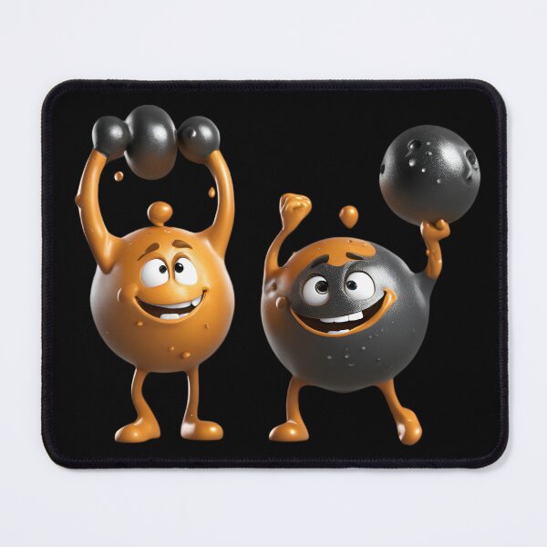 Item preview, Friendly Kettlebell Characters High-Fiving with Determined Faces designed and sold by Jasava Shop.