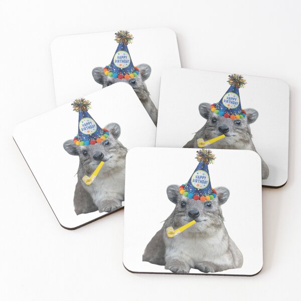 Item preview, Happy Birthday Rock Hyrax  designed and sold by SillyLittleSnek.