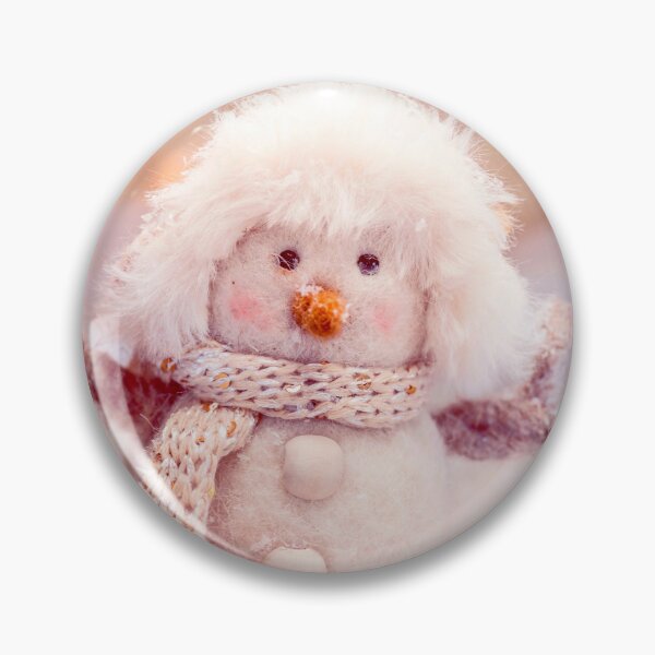Item preview, Fluffy Little Pink Snowman designed and sold by LAPilotGirl.