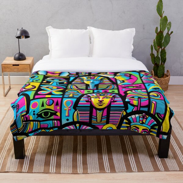 Aperçu de l'œuvre Motif Pop Art égyptien antique coloré créée et vendue par mpdesigns73.