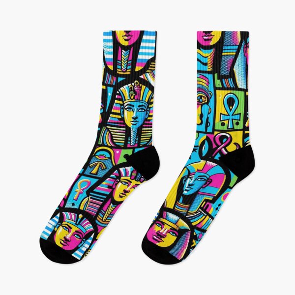 Artikelvorschau, Farbenfrohes altägyptisches Pop-Art-Muster entworfen und verkauft von mpdesigns73.