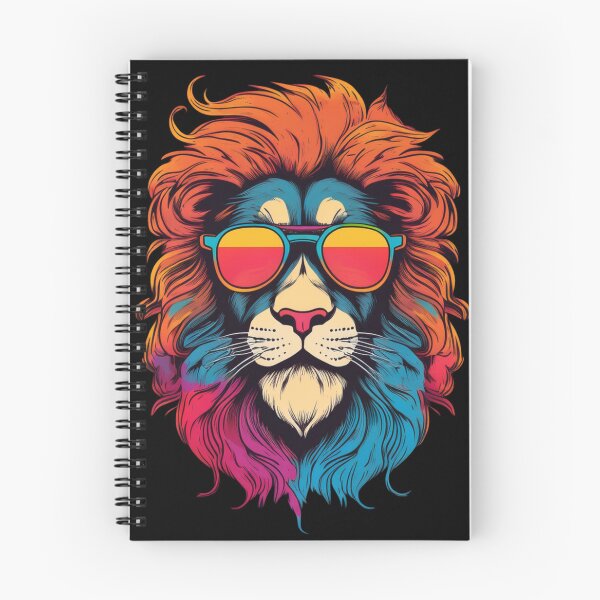 Item preview, Retro Colorful Lion with Sunglasses - Vintage Pop Art Design designed and sold by AYACHI90.