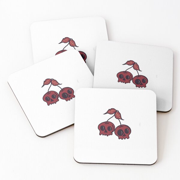 Item preview, Red noir Cherry skulls designed and sold by M-J-A-C.
