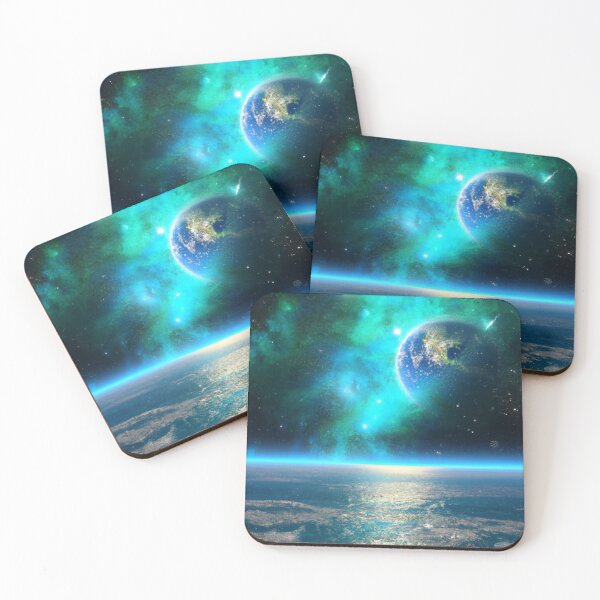 Item preview, Aqua Blue Cosmic Earth designed and sold by JillyJ05.