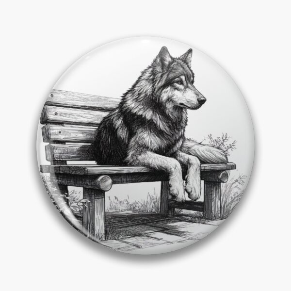 Item preview, The Lone Wolf on the Bench designed and sold by CHRIST5000.