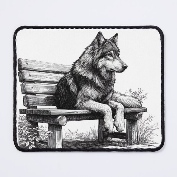 Item preview, The Lone Wolf on the Bench designed and sold by CHRIST5000.