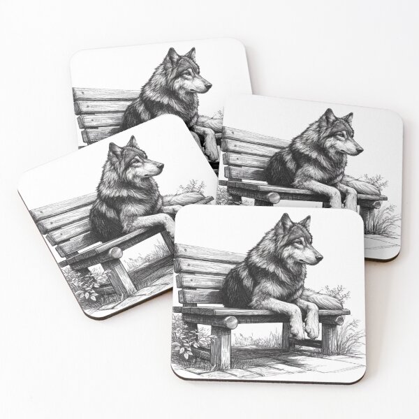 Item preview, The Lone Wolf on the Bench designed and sold by CHRIST5000.