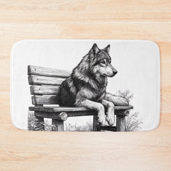 Item preview, The Lone Wolf on the Bench designed and sold by CHRIST5000.