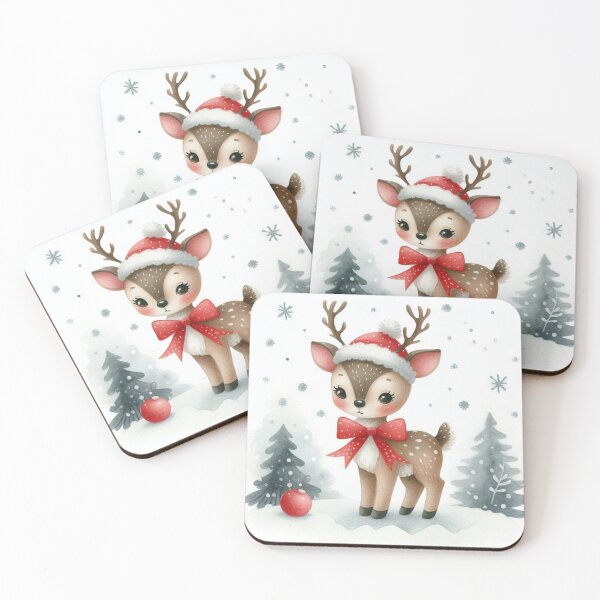 Item preview, A Little Deer’s Christmas Charm designed and sold by Emilyprintart.
