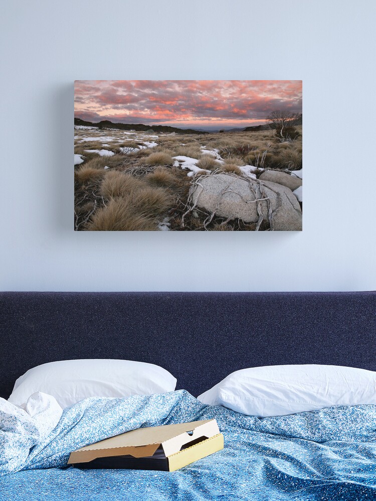 Thumbnail 2 of 3, Canvas Print, Fall's Creek Winter Sunset, Australia designed and sold by Chockstone.