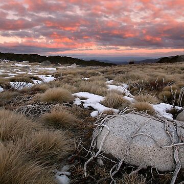 Artwork thumbnail, Fall's Creek Winter Sunset, Australia by Michael Boniwell