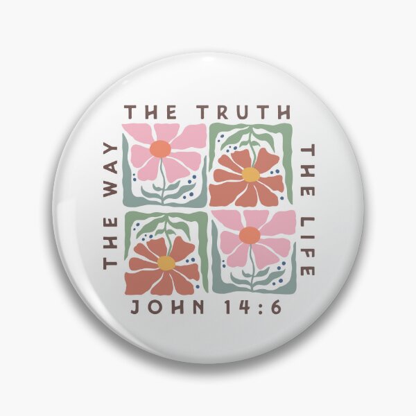 Item preview, John 14:6 The Way, The truth, The Life Christian Boho floral design designed and sold by Dominika Farkašová.