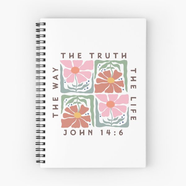 Item preview, John 14:6 The Way, The truth, The Life Christian Boho floral design designed and sold by Dominika Farkašová.