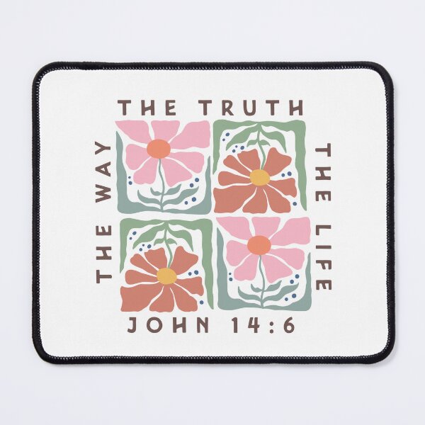 Item preview, John 14:6 The Way, The truth, The Life Christian Boho floral design designed and sold by Dominika Farkašová.