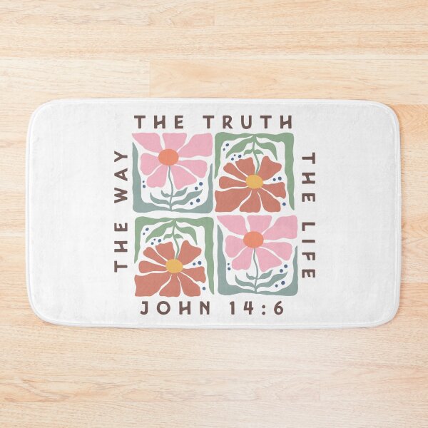 Item preview, John 14:6 The Way, The truth, The Life Christian Boho floral design designed and sold by Dominika Farkašová.