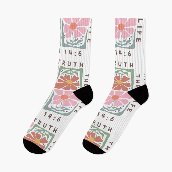 Item preview, John 14:6 The Way, The truth, The Life Christian Boho floral design designed and sold by Dominika Farkašová.