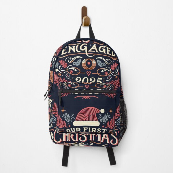 Item preview, Our first Christmas engaged, typography designed and sold by maxmaj.